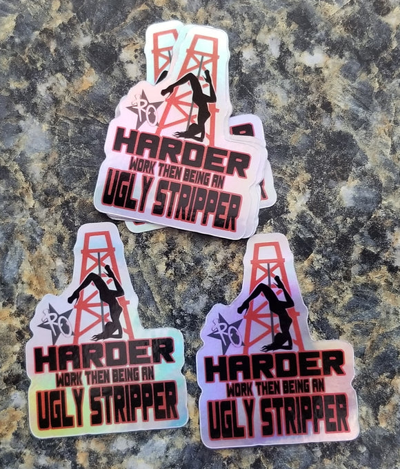 Ugly Stripper Hardhat Sticker